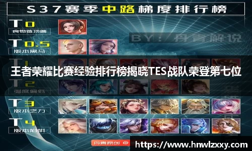 王者荣耀比赛经验排行榜揭晓TES战队荣登第七位