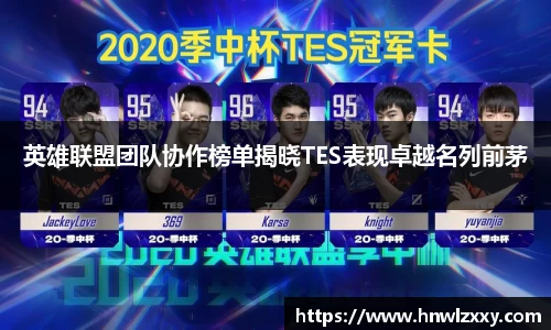英雄联盟团队协作榜单揭晓TES表现卓越名列前茅